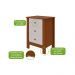 Mesa de Cabeceira 3 Gavetas Maggiore New - Lopas Frassino/Off White