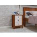 Mesa de Cabeceira 3 Gavetas Maggiore New - Lopas Frassino/Off White