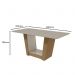 Mesa de Jantar Apogeu 160x80 Amêndoa/Off White - Móveis Lopas