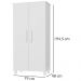 Armario Multiuso 2 Portas 00700100 Branco LPA
