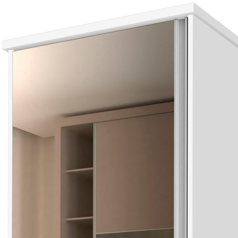 Armario Multiuso Sapateira 1 Porta Com Espelho 00703502 Branco LPA
