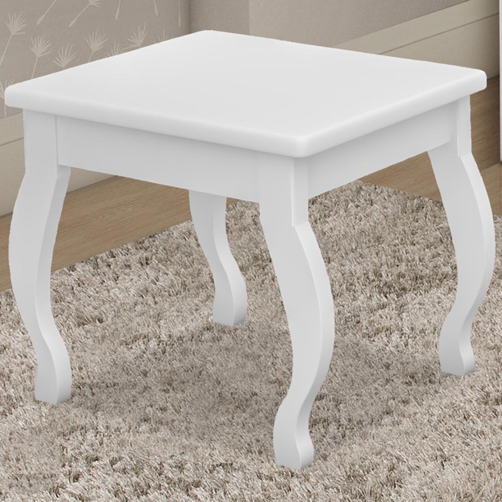 Banqueta Para Penteadeira Em MDF 022034 Branco LPA