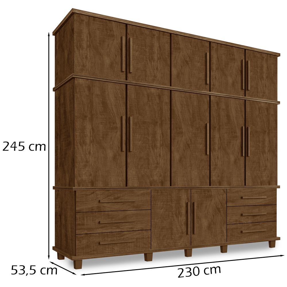 Guarda Roupa Casal Triplex 12 Portas 00103500 Malbec LPA