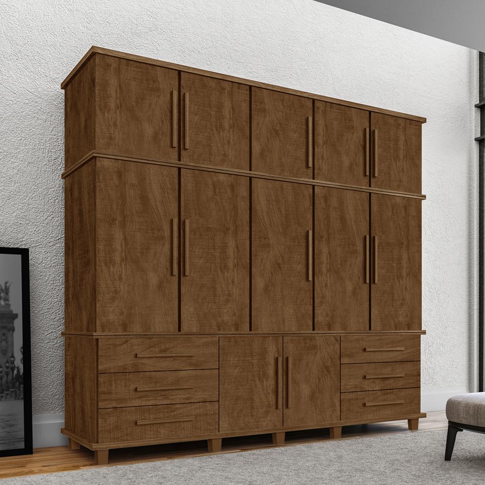 Guarda Roupa Casal Triplex 12 Portas 00103500 Malbec LPA