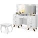 Kit Penteadeira Com Banqueta Em MDF 00808900X022034 Branco LPA