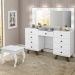 Kit Penteadeira Com Banqueta Em MDF 00808900X022034 Branco LPA