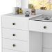Kit Penteadeira Com Banqueta Em MDF 00808900X022034 Branco LPA