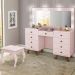 Kit Penteadeira Com Banqueta Em MDF 00808900X022034 Rose LPA