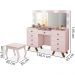 Kit Penteadeira Com Banqueta Em MDF 00808900X022034 Rose LPA