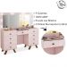 Kit Penteadeira Com Banqueta Em MDF 00808900X022034 Rose LPA