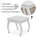 Kit Penteadeira Com Banqueta Em MDF 00809101X022034 Branco LPA