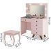 Kit Penteadeira Com Banqueta Em MDF 00809101X022034 Rose LPA
