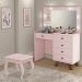Kit Penteadeira Com Banqueta Em MDF 00809101X022034 Rose LPA