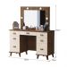 Penteadeira Camarim New Seul Malbec/Off White com Banqueta Almofadada - Móveis Luapa 