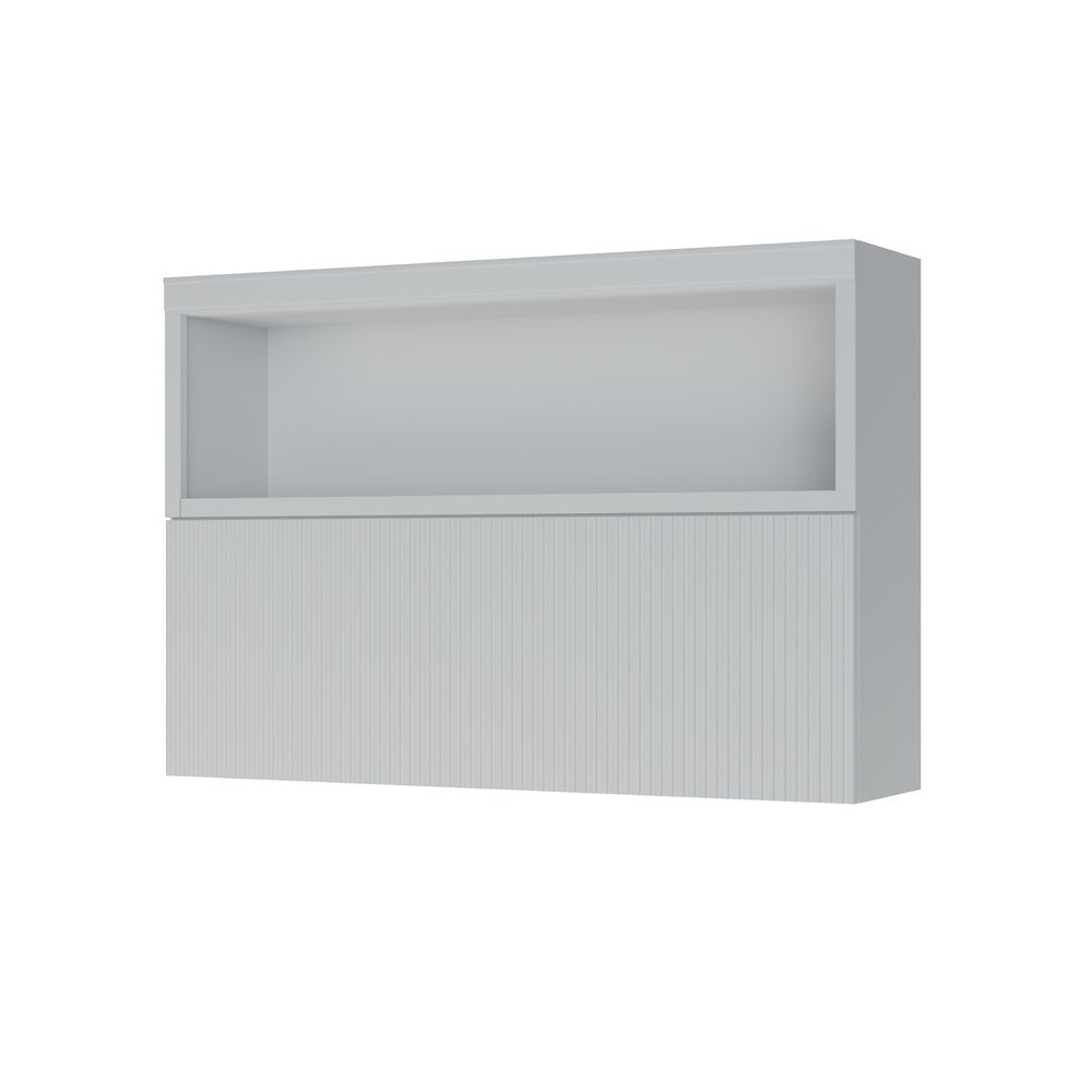 Armário Aéreo 1 Porta Basculante Marquesa 120cm 100% MDF Branco