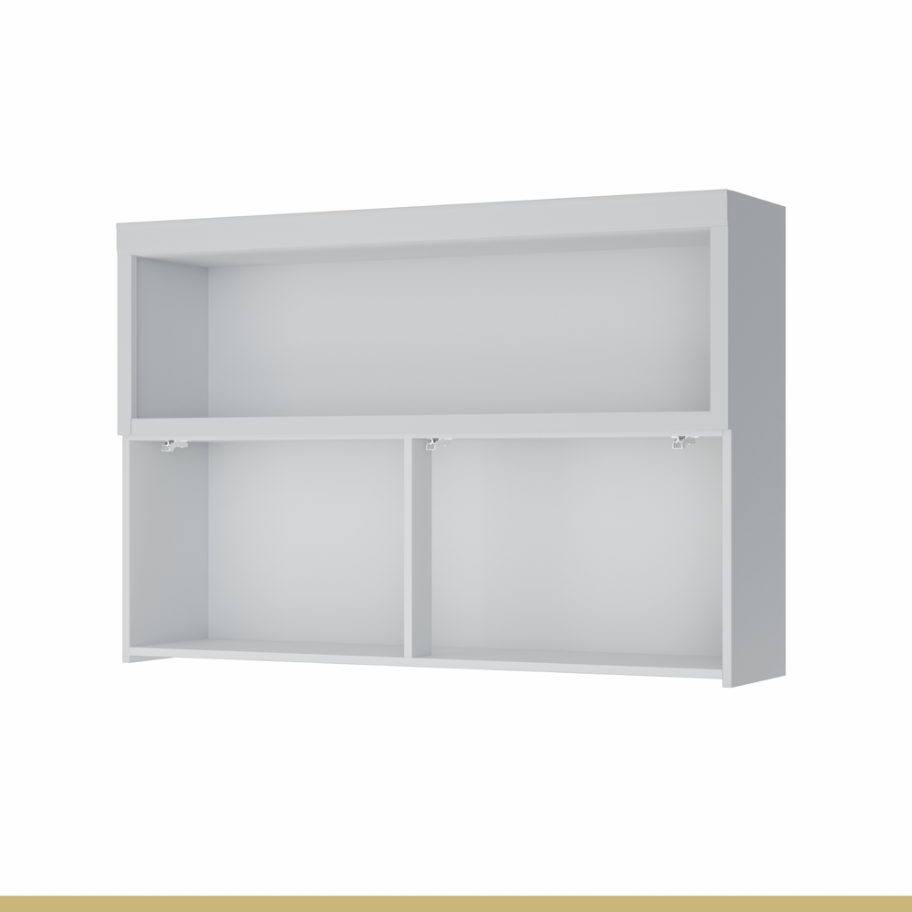 Armário Aéreo 1 Porta Basculante Marquesa 120cm 100% MDF Branco