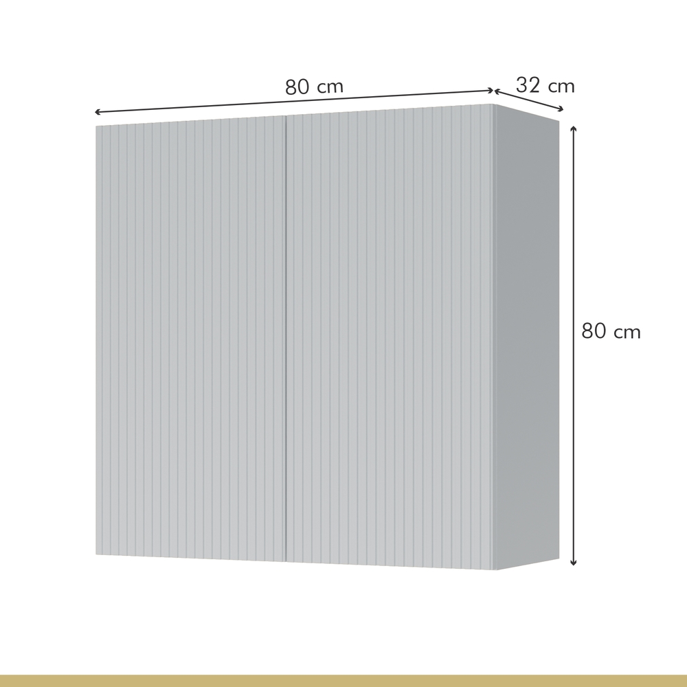 Armário Aéreo 2 Portas 80cm 100% MDF Rainha Branco