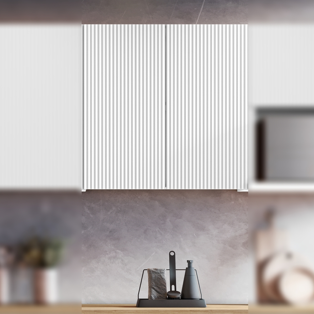 Armário Aéreo 2 Portas 80cm 100% MDF Rainha Branco
