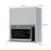 Armário Aéreo Micro 1 Porta Basculante 70cm 100% MDF Rainha Branco