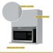 Armário Aéreo Micro 1 Porta Basculante 70cm 100% MDF Rainha Branco