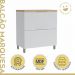 Balcão 1 Porta 1 Gaveta Marquesa 80cm 100% MDF Móveis Nesher Branco