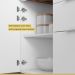 Balcão 1 Porta 3 Gavetas 120cm 100% MDF Marquesa Branco