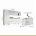 Cozinha 10 Peças 100% MDF Rainha Gourmet Branco