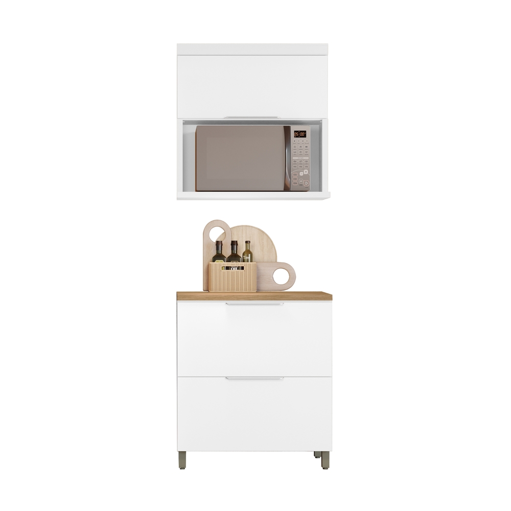 Cozinha 2 Peças 100% MDF Marquesa Branco