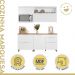 Cozinha 4 Peças 100% MDF Marquesa Branco