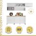 Cozinha 5 Peças 100% MDF Marquesa Branco