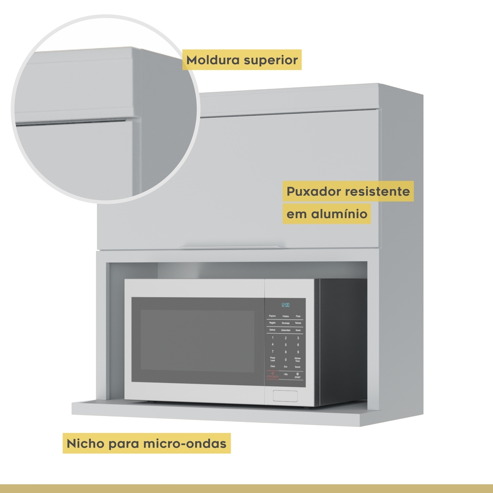 Cozinha 5 Peças 100% MDF Marquesa Branco