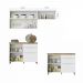 Cozinha 5 Peças 100% MDF Marquesa Gourmet Branco