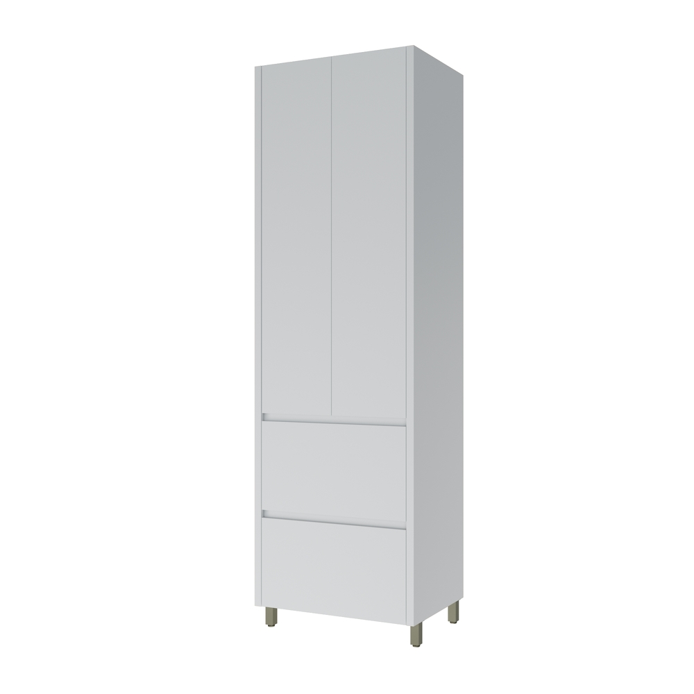 Paneleiro 2 Portas 2 Gavetas 70cm 100% MDF Rainha Branco