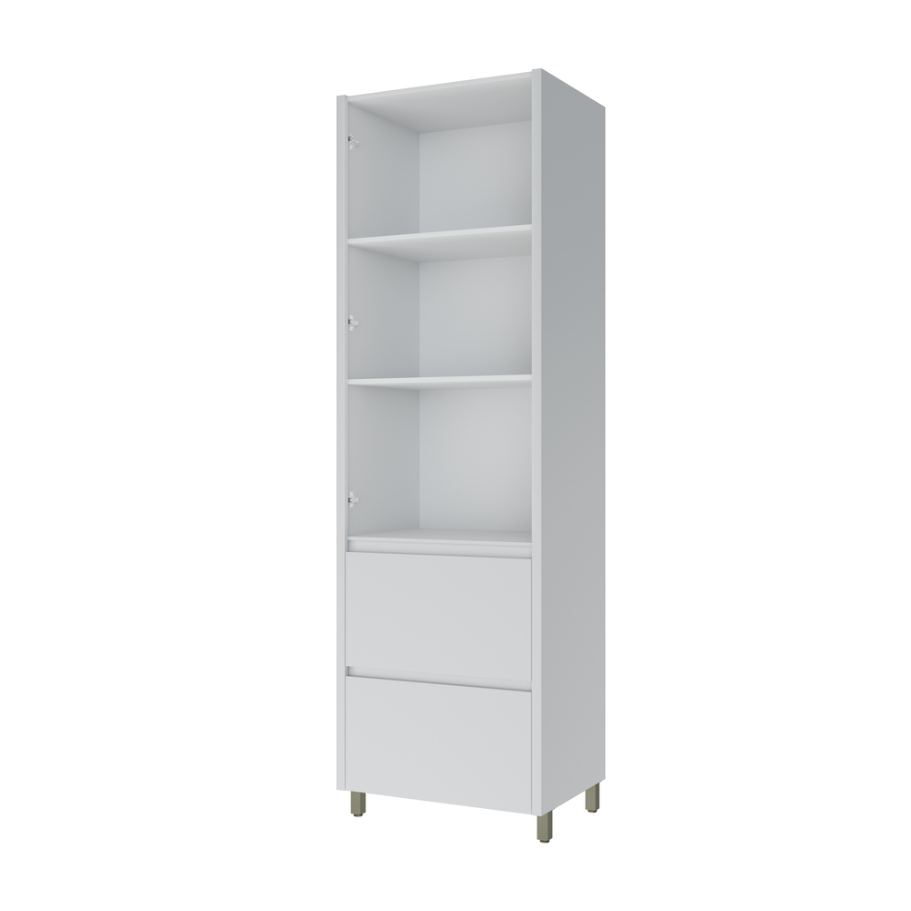 Paneleiro 2 Portas 2 Gavetas 70cm 100% MDF Rainha Branco
