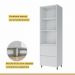 Paneleiro 2 Portas 2 Gavetas 70cm 100% MDF Rainha Branco