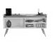 Aparador Buffet Retro Preto Com 4 Portas Com Pés 1,60x0,81 para Sala De Estar Jantar Luxo Gd