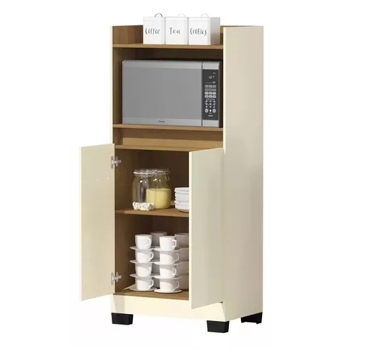 Armário Multiuso Organizador Moderno Para Cozinha Balcão Para Forno E Microondas Jt