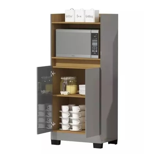 Armário Multiuso Organizador Para Cozinha Balcão para Microondas Forno Jt 