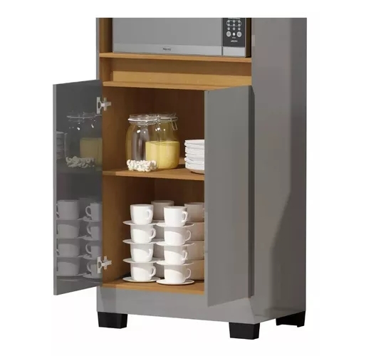 Armário Multiuso Organizador Para Cozinha Balcão para Microondas Forno Jt 
