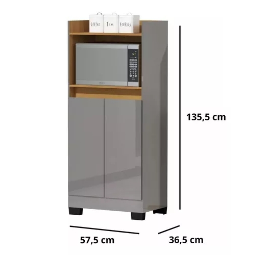 Armário Multiuso Organizador Para Cozinha Balcão para Microondas Forno Jt 