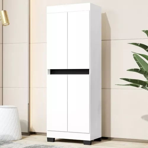 Armário Multiuso Organizador para Lavanderia Moderno com 4 Portas Top Luxo Gl