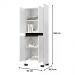 Armário Multiuso Organizador para Lavanderia Moderno com 4 Portas Top Luxo Gl