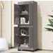 Armário Multiuso Organizador para Quarto Closset Sapateira 4 Portas Top Moderno Luxo Gl