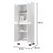 Armário Multiuso Organizador para Quarto Closset Sapateira 4 Portas Top Moderno Luxo Gl