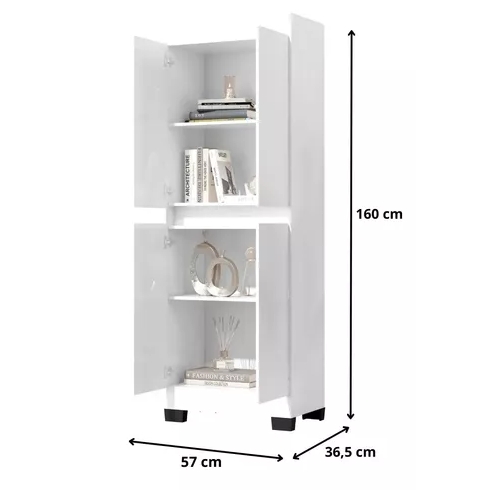 Armário Multiuso Organizador para Quarto Closset Sapateira 4 Portas Top Moderno Luxo Gl