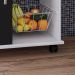 Balcão com Fruteira 1 Porta Ianá - Branco/Preto - Móveis Primus 