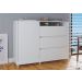 Cômoda Multiuso Organizadora Branca Espaçosa Com 1 Porta 3 Gavetas Luxo Sk