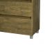 Cômoda com 3 Gavetas e 1 Porta Sky - Amêndoa Wood- Móveis Primus