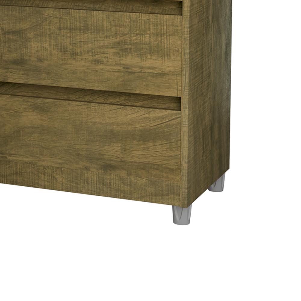 Cômoda com 3 Gavetas e 1 Porta Sky - Amêndoa Wood- Móveis Primus