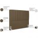 Cabeceira Casal 140cm Allia Linho Marrom RM